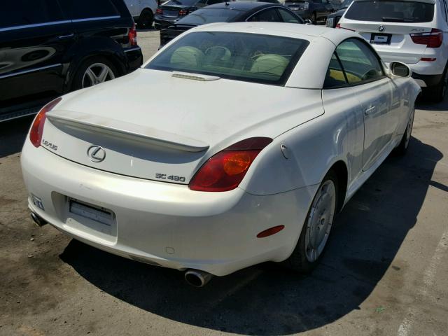 JTHFN48Y420004454 - 2002 LEXUS SC 430 WHITE photo 4