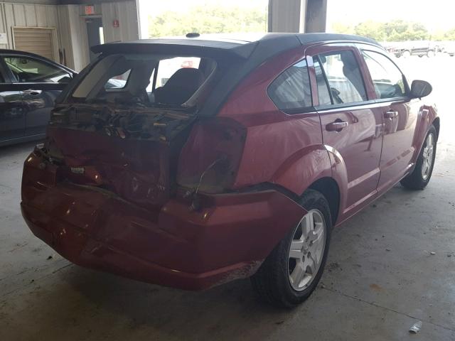 1B3HB48A19D163331 - 2009 DODGE CALIBER SX RED photo 4