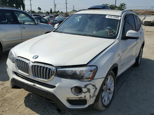 5UXWX9C55H0T02766 - 2017 BMW X3 XDRIVE2 WHITE photo 2