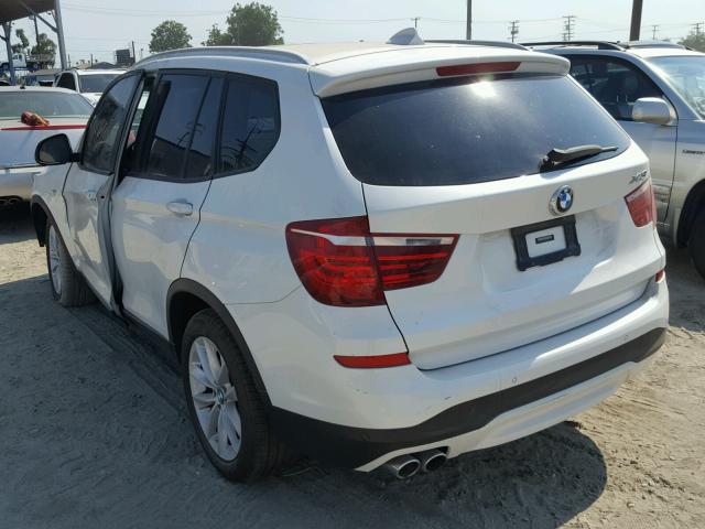 5UXWX9C55H0T02766 - 2017 BMW X3 XDRIVE2 WHITE photo 3