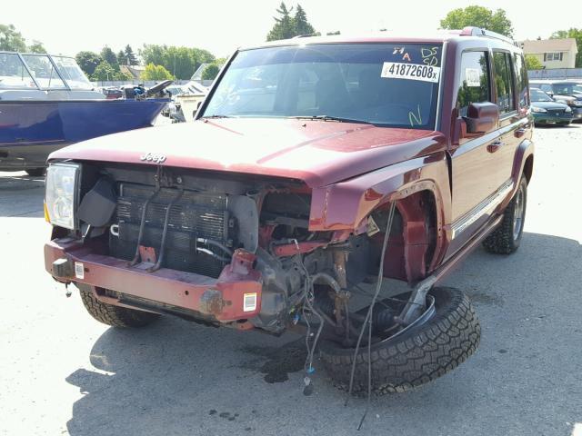 1J8HG48K47C685990 - 2007 JEEP COMMANDER BURGUNDY photo 2