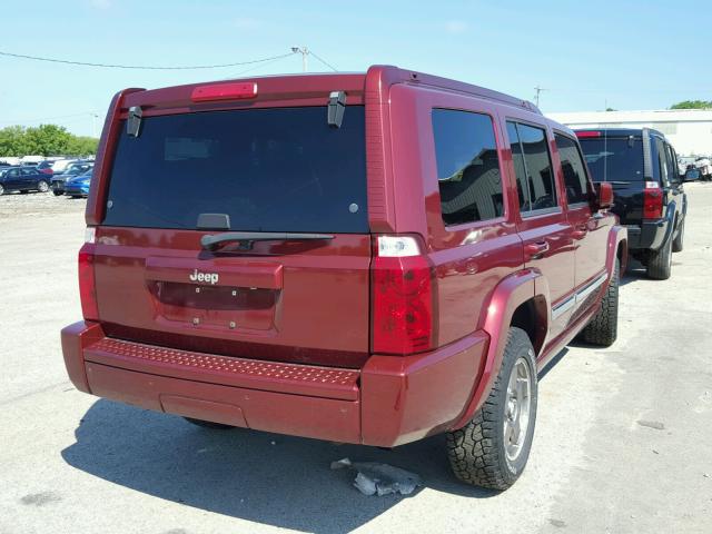 1J8HG48K47C685990 - 2007 JEEP COMMANDER BURGUNDY photo 4