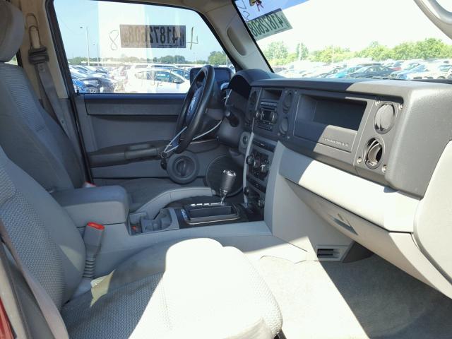 1J8HG48K47C685990 - 2007 JEEP COMMANDER BURGUNDY photo 5