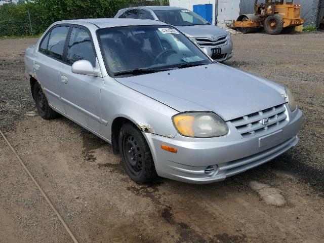 KMHCG45C44U504953 - 2004 HYUNDAI ACCENT GL SILVER photo 1