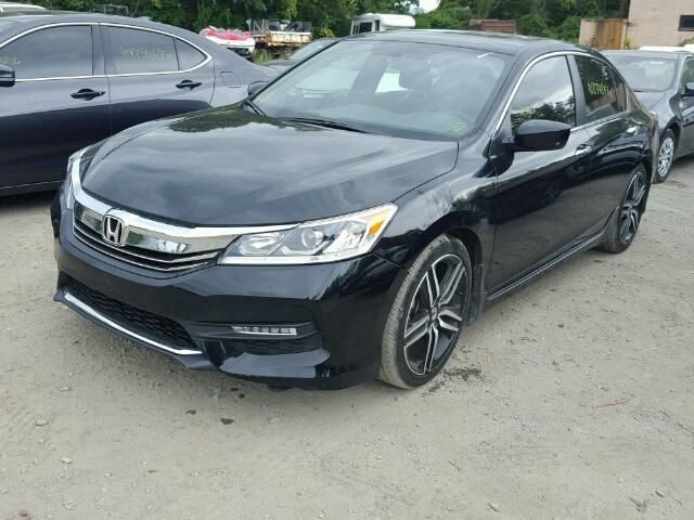 1HGCR2F55HA020737 - 2017 HONDA ACCORD BLACK photo 2