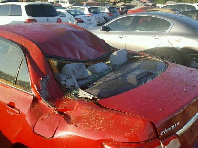 2T1BU4EE7DC986714 - 2013 TOYOTA COROLLA BA RED photo 9