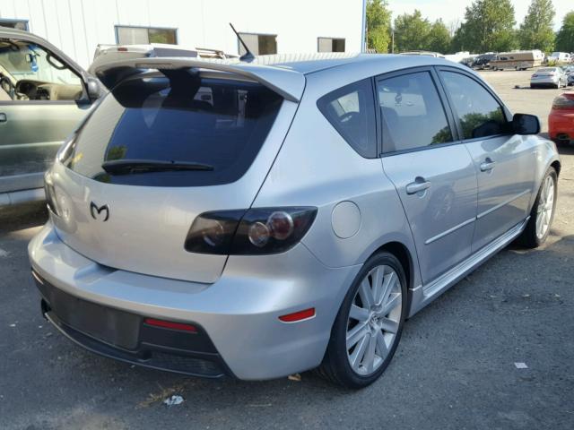 JM1BK34L281825133 - 2008 MAZDA SPEED 3 SILVER photo 4