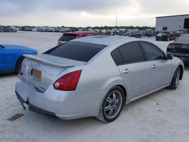 1N4BA41E18C828257 - 2008 NISSAN MAXIMA SE SILVER photo 4