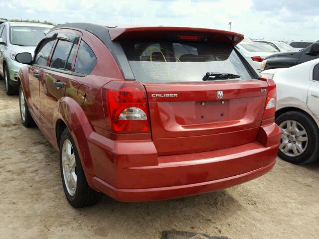 1B3HB48B17D541007 - 2007 DODGE CALIBER RED photo 3