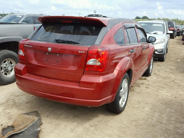 1B3HB48B17D541007 - 2007 DODGE CALIBER RED photo 4