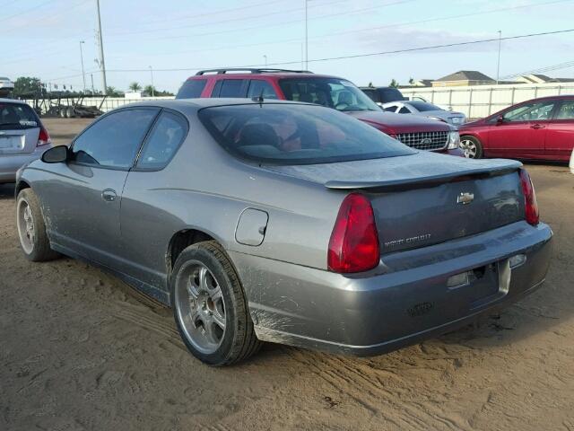 2G1WM15K569226461 - 2006 CHEVROLET MONTE CARL GRAY photo 3