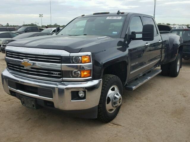 1GC4K0E83FF129186 - 2015 CHEVROLET SILVERADO BLACK photo 2