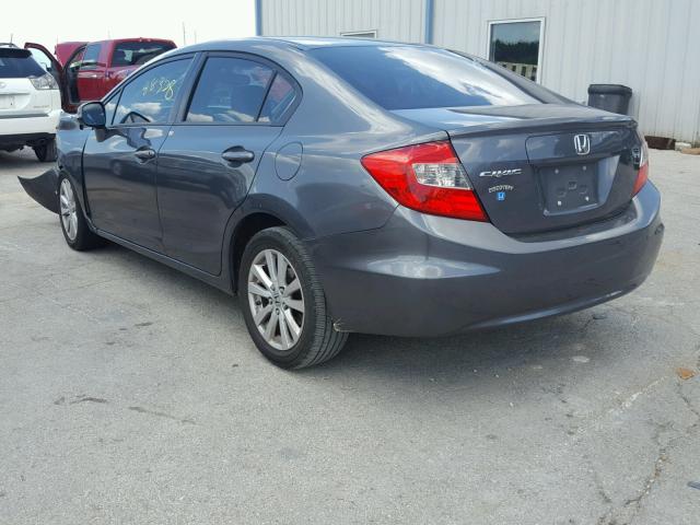 2HGFB2F93CH307038 - 2012 HONDA CIVIC EXL 灰色 照片 3