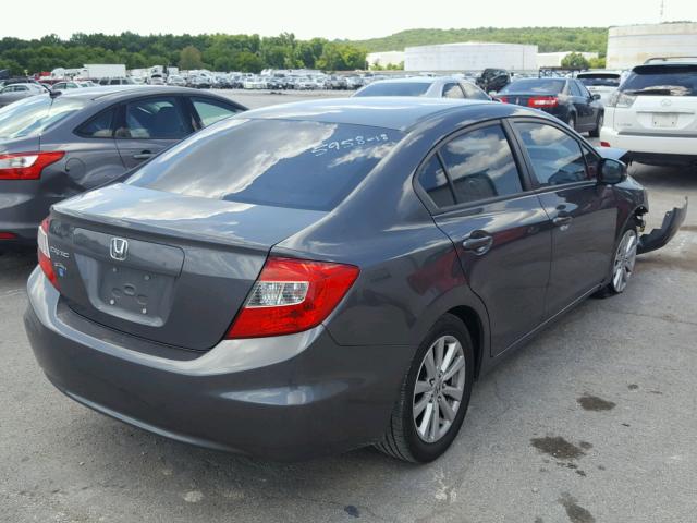 2HGFB2F93CH307038 - 2012 HONDA CIVIC EXL 灰色 照片 4