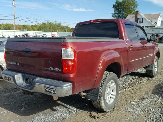 5TBDT44136S504236 - 2006 TOYOTA TUNDRA DOU MAROON photo 4