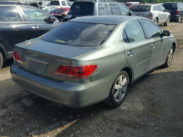 JTHBA30G655123363 - 2005 LEXUS ES GREEN photo 4