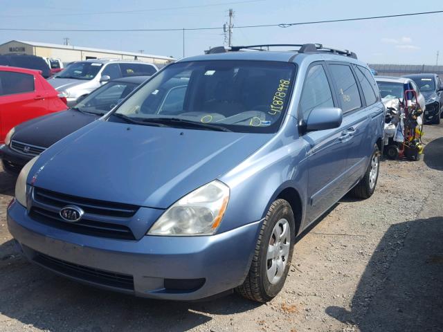 KNDMB233976184648 - 2007 KIA SEDONA EX BLUE photo 2