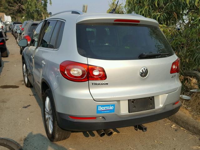 WVGAV7AX7BW557154 - 2011 VOLKSWAGEN TIGUAN S SILVER photo 3