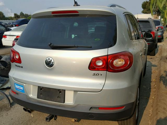 WVGAV7AX7BW557154 - 2011 VOLKSWAGEN TIGUAN S SILVER photo 4