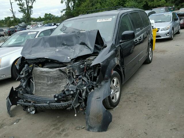 2D4RN5DG9BR649854 - 2011 DODGE GRAND CARA BLACK photo 2