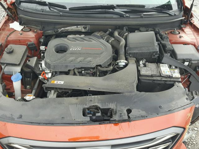 5NPE34AB3FH162687 - 2015 HYUNDAI SONATA SPO ORANGE photo 7