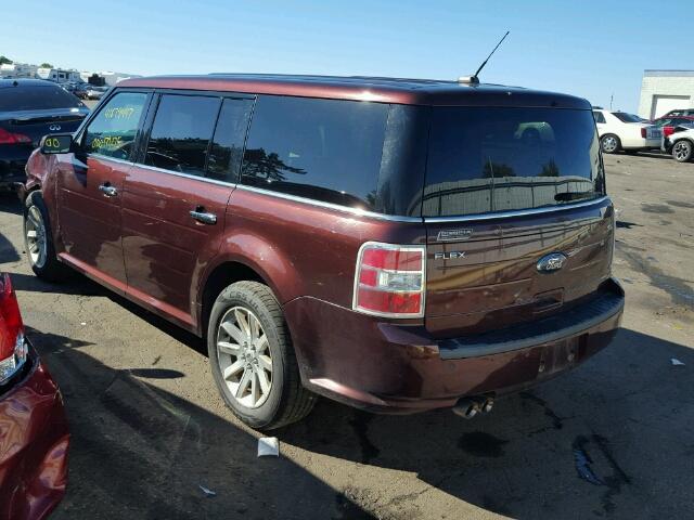 2FMEK62C99BB08263 - 2009 FORD FLEX SEL MAROON photo 3