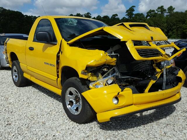 1D7HU16D04J224852 - 2004 DODGE RAM 1500 S YELLOW photo 1