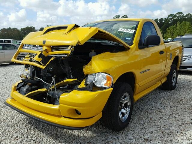 1D7HU16D04J224852 - 2004 DODGE RAM 1500 S YELLOW photo 2