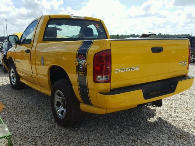 1D7HU16D04J224852 - 2004 DODGE RAM 1500 S YELLOW photo 3