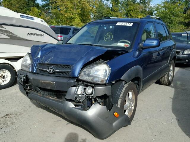 KM8JN72D35U148069 - 2005 HYUNDAI TUCSON GLS BLUE photo 2