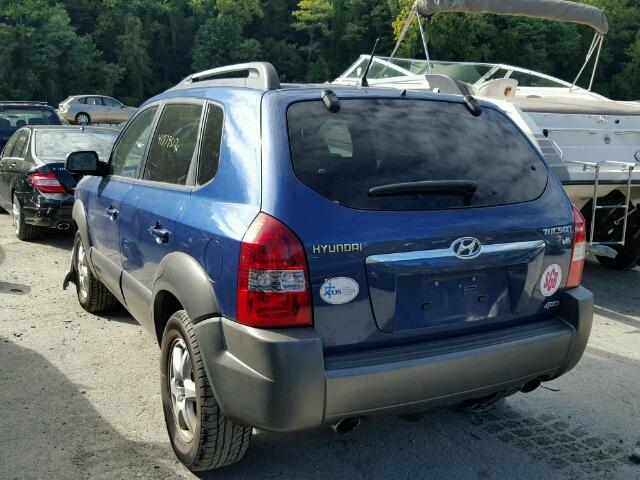 KM8JN72D35U148069 - 2005 HYUNDAI TUCSON GLS BLUE photo 3