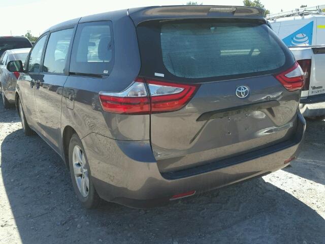 5TDZK3DC1FS599648 - 2015 TOYOTA SIENNA BAS GRAY photo 3