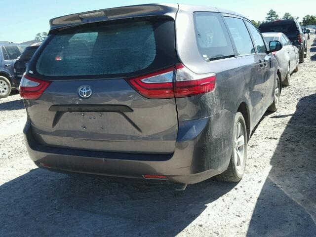 5TDZK3DC1FS599648 - 2015 TOYOTA SIENNA BAS GRAY photo 4