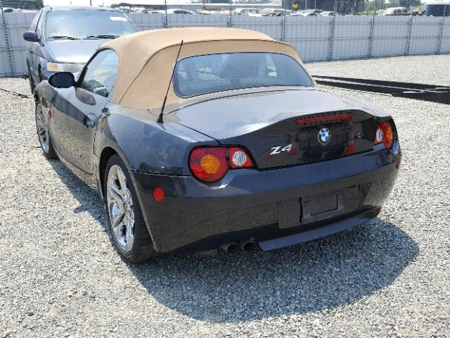 4USBT53413LU04479 - 2003 BMW Z4 3.0 BLACK photo 3