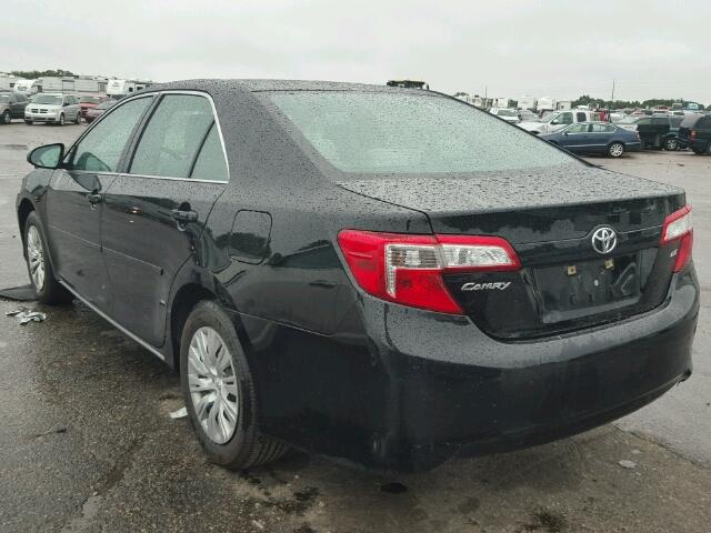 4T1BF1FK4CU025109 - 2012 TOYOTA CAMRY BLACK photo 3