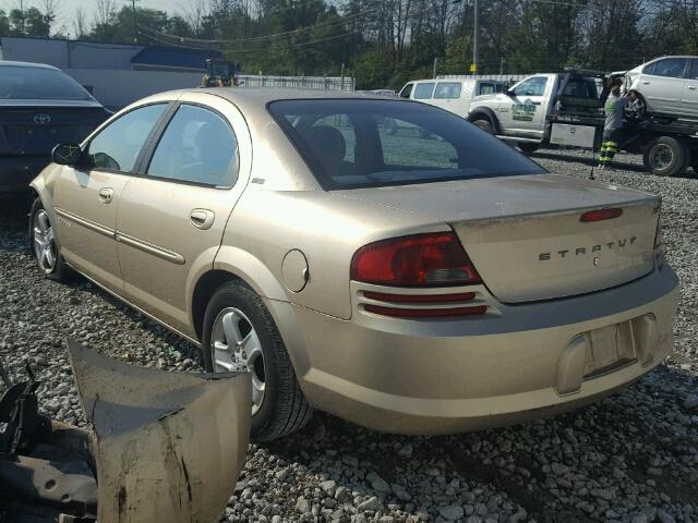 1B3AJ56UX1N524321 - 2001 DODGE STRATUS ES GOLD photo 3