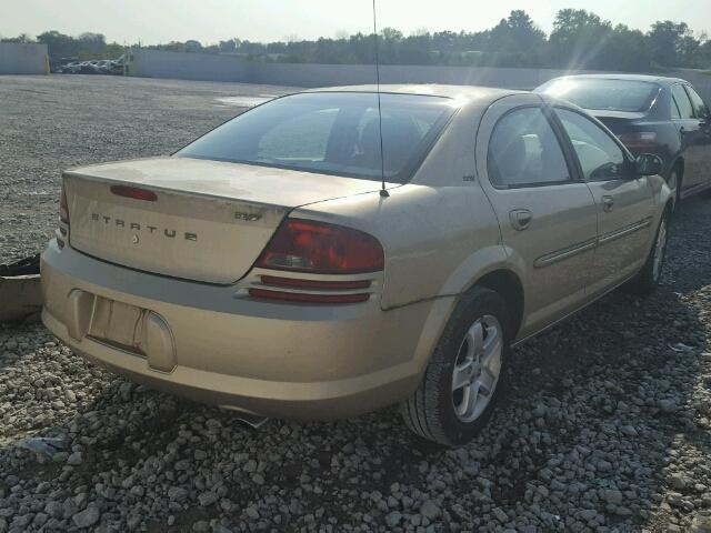 1B3AJ56UX1N524321 - 2001 DODGE STRATUS ES GOLD photo 4