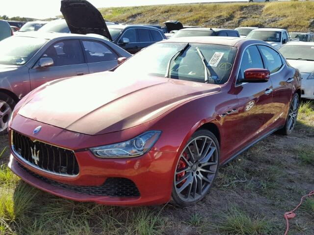 ZAM57RTA5F1146130 - 2015 MASERATI GHIBLI S RED photo 2