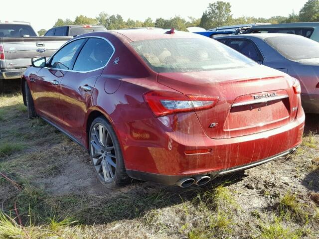 ZAM57RTA5F1146130 - 2015 MASERATI GHIBLI S RED photo 3