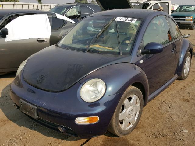 3VWDD21C81M457998 - 2001 VOLKSWAGEN NEW BEETLE BLUE photo 2