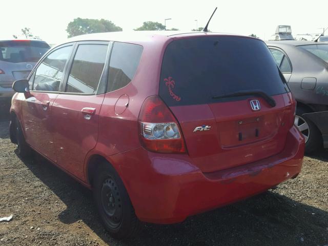 JHMGD38448S023775 - 2008 HONDA FIT RED photo 3