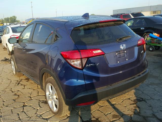 3CZRU6H73GM711645 - 2016 HONDA HR-V EXL BLUE photo 3