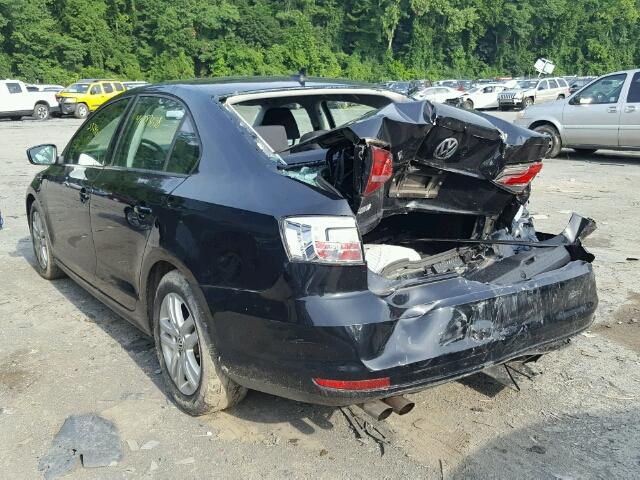 3VW2K7AJ8FM210321 - 2015 VOLKSWAGEN JETTA BASE Սև լուսանկար 3