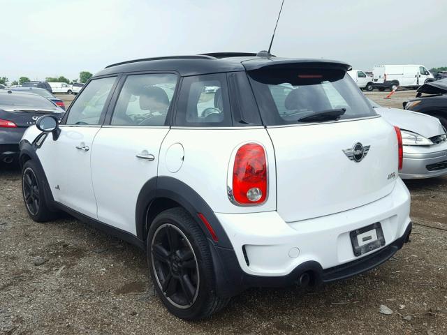 WMWZC5C59BWH99327 - 2011 MINI COOPER S C WHITE photo 3