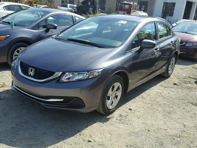 19XFB2F55EE033710 - 2014 HONDA CIVIC GRAY photo 2