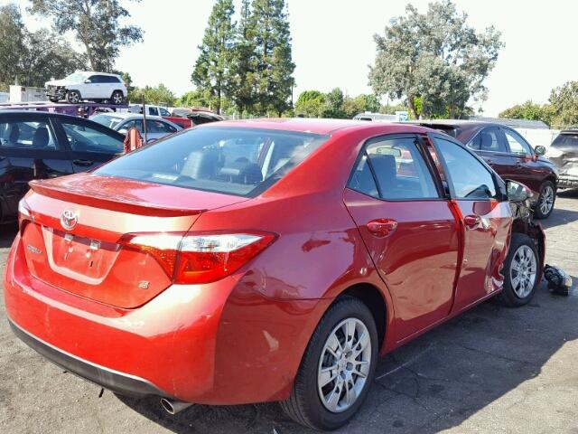 5YFBURHEXGP473230 - 2016 TOYOTA COROLLA L RED photo 4