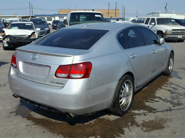 JTHBC96S975010597 - 2007 LEXUS GS 450H SILVER photo 4