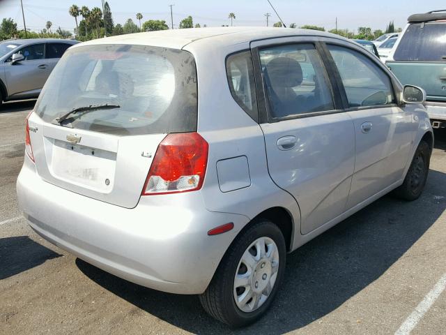 KL1TD66658B085358 - 2008 CHEVROLET AVEO BASE Gümüş foto 4