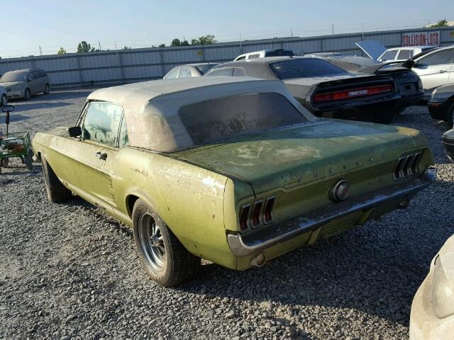 7R03C206853 - 1967 FORD MUSTANG CV GREEN photo 3