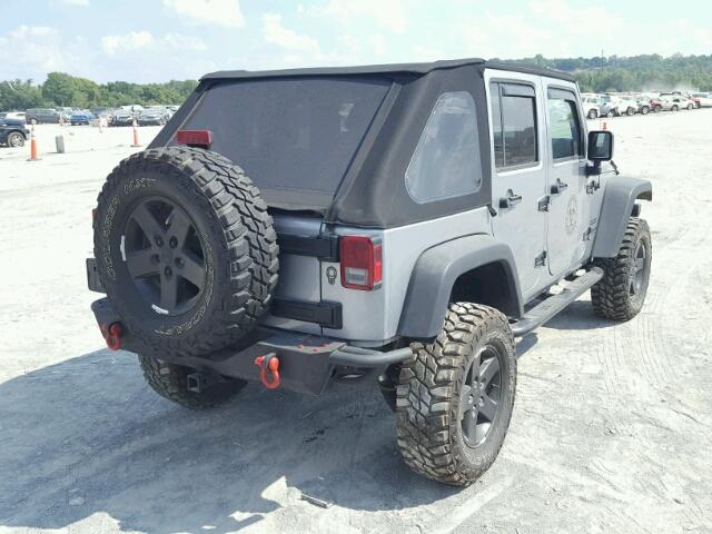 1C4BJWDG2FL635163 - 2015 JEEP WRANGLER U SILVER photo 4